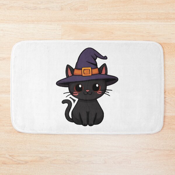 Item preview, Spooky Cute Black Cat with Witch Hat – Magical Halloween Aesthetic designed and sold by Lu7u.