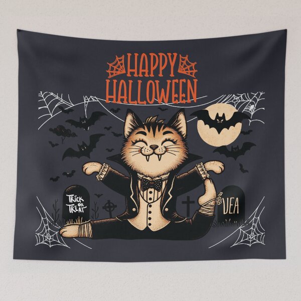 Item preview, Cat Halloween Yoga c13 025 designed and sold by HappyHavenStu.