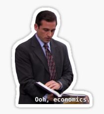 michael scott ecomonics Sticker