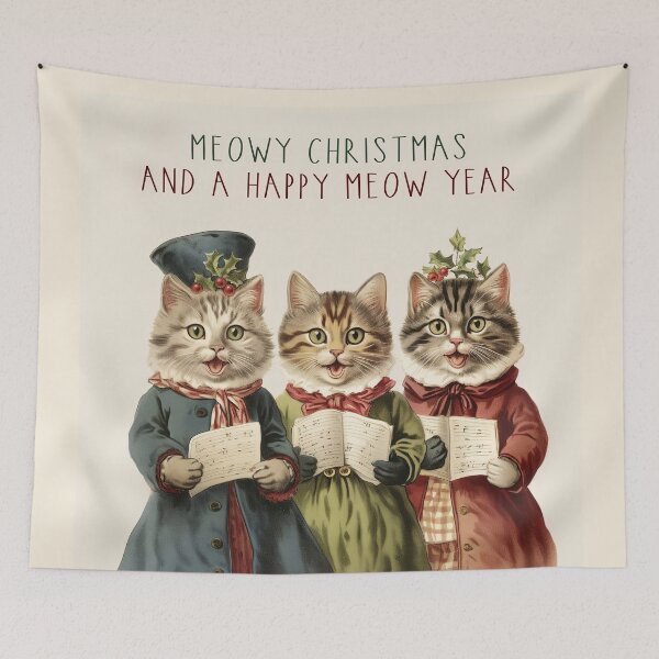 Item preview, Christmas Cats Singing Carols designed and sold by She was a  Dreamer....