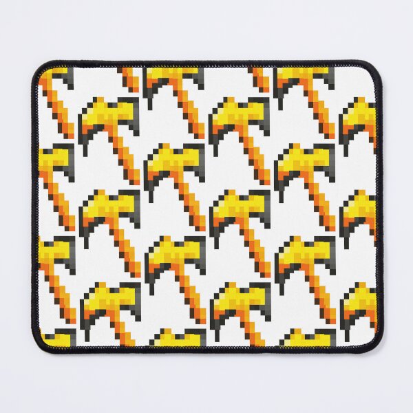 Item preview, A golden miner's pickaxe in retro pixel art style. designed and sold by Piotrek0001.