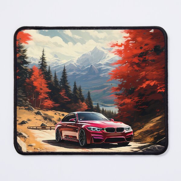 Item preview, Powerful Coupe Cruises Amid Vibrant Red Forest And Peaks designed and sold by RevUpDesign.