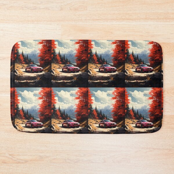 Item preview, Powerful Coupe Cruises Amid Vibrant Red Forest And Peaks designed and sold by RevUpDesign.