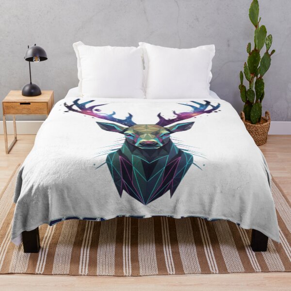 Item preview, Cosmic Fusion" Geometric Stag | Galaxy Antlers Deer Art designed and sold by Kulpi6147.