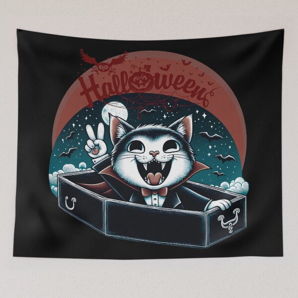 Item preview, Vampire Kitty Peace Sign5 designed and sold by HappyHavenStu.