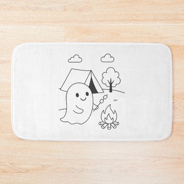 Item preview, Cute Camping Ghost  | Kawaii Halloween Ghost by Campfire designed and sold by asudesign.