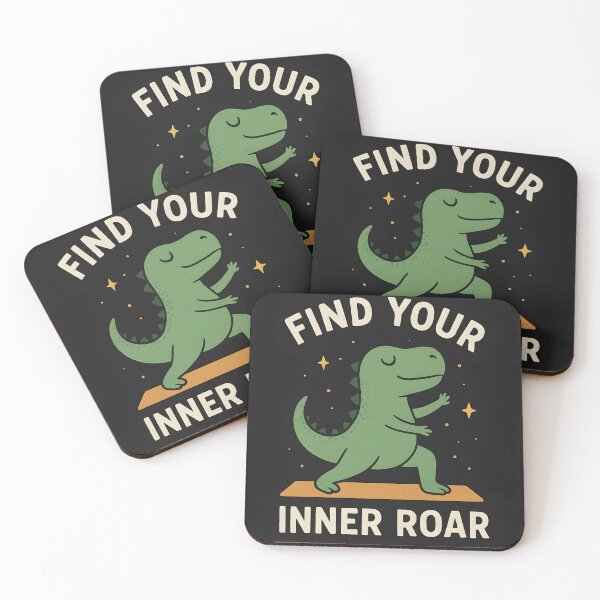 Item preview, Find Your Inner Roar – Dinosaur Yoga Motivation designed and sold by WhisperFrame.
