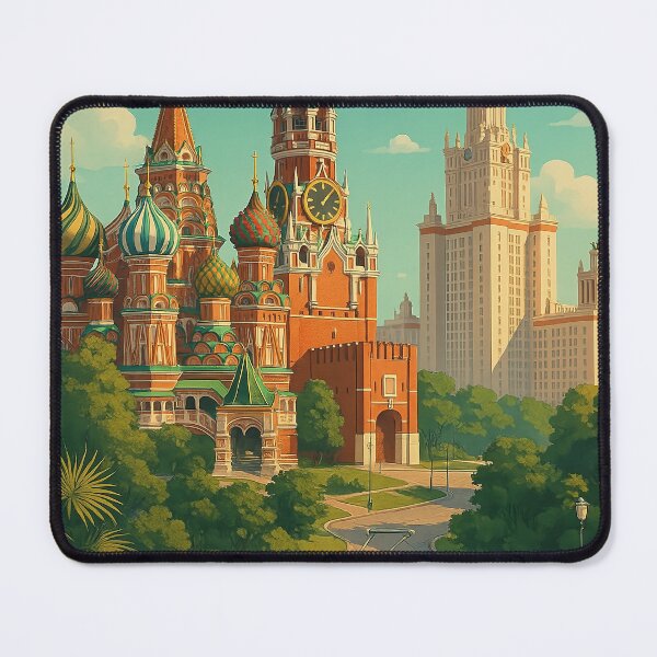 Item preview, Greetings from MOSCOW Russia - Modern Colorful City View designed and sold by Earth Celebration Designs.