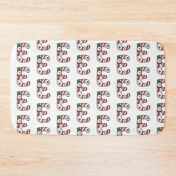 Item preview, Cute Christmas Letter E with Snowman and Festive Stars designed and sold by YRDigitalArt.