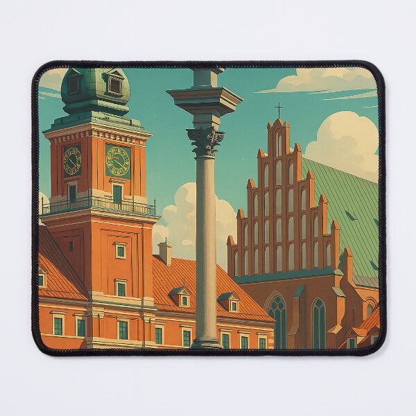 Item preview, Greetings from WARSAW Poland - Modern Colorful City View designed and sold by Earth Celebration Designs.