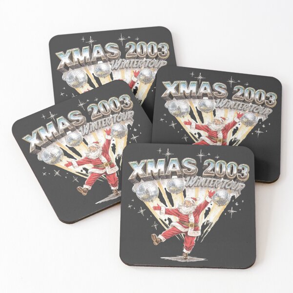 Item preview, XMAS 2003 Winter Tour – Chrome Santa Y2K Retro Christmas Tee designed and sold by calm-style.