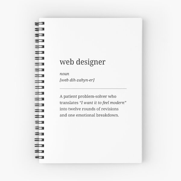Item preview, Web Designer Definition – Funny Minimalist Quote Design designed and sold by RosieKingArt.