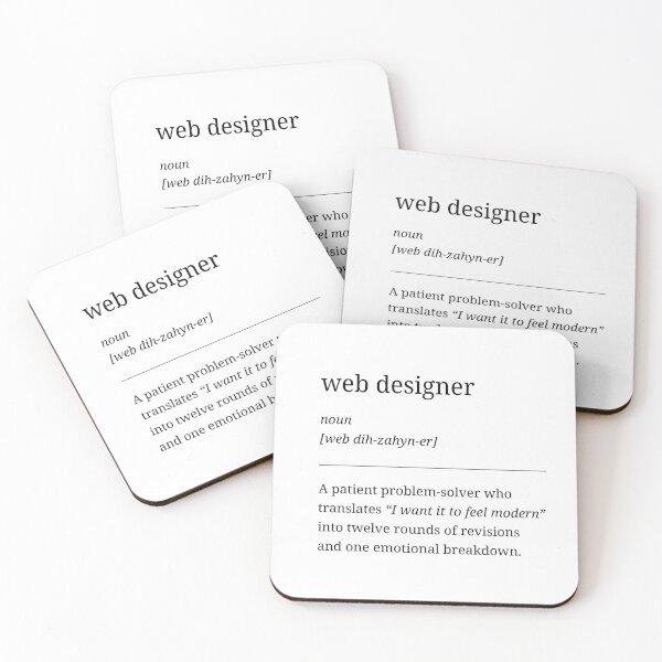 Item preview, Web Designer Definition – Funny Minimalist Quote Design designed and sold by RosieKingArt.