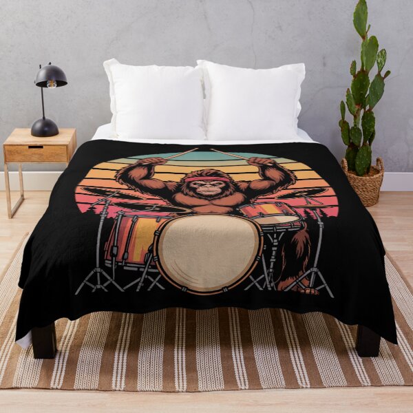 Item preview, Bigfoot Drummer Funny Sasquatch Playing Drums designed and sold by georgiaarsnal.