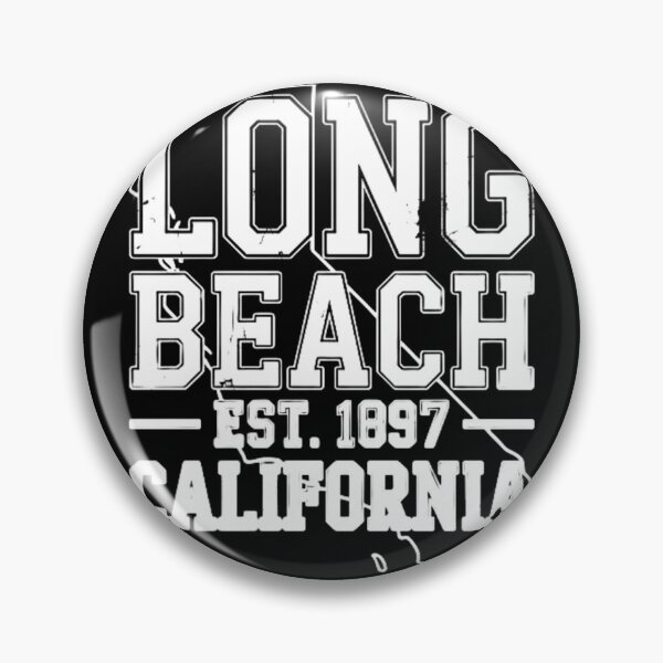 Item preview, Long Beach California Vintage Retro Coastal Typography 2025 designed and sold by someraargelia.