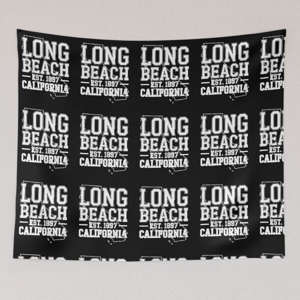 Item preview, Long Beach California Vintage Retro Coastal Typography 2025 designed and sold by someraargelia.