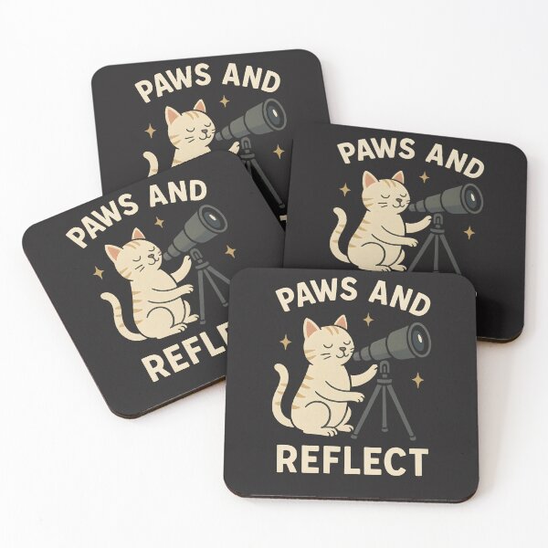 Item preview, Paws and Reflect – Cat with Telescope Pun Design designed and sold by WhisperFrame.