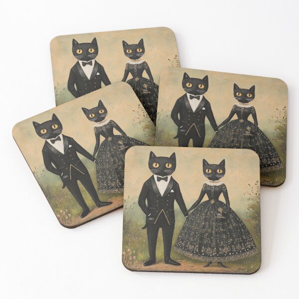 Item preview, Cat Couple Dressed Up Black Tie Married Romantic  designed and sold by She was a  Dreamer....