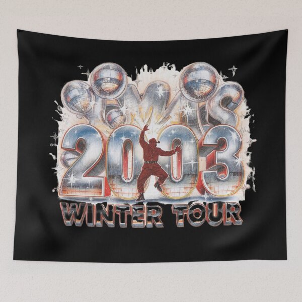 Item preview, XMAS 2003 Party Tour – Y2K Disco Dancer Christmas Graphic Tee designed and sold by calm-style.