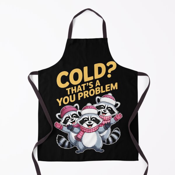 Item preview, Playful Raccoons in Colorful Winter Outfits – Cold Weather Humor Quote designed and sold by SplashTastic.
