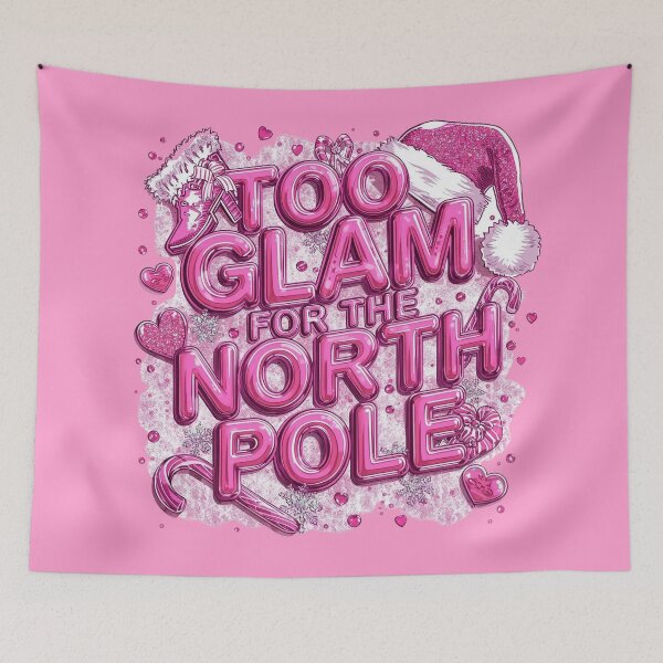 Item preview, Too Glam for the North Pole – Sassy Y2K Christmas Babe Tee designed and sold by calm-style.