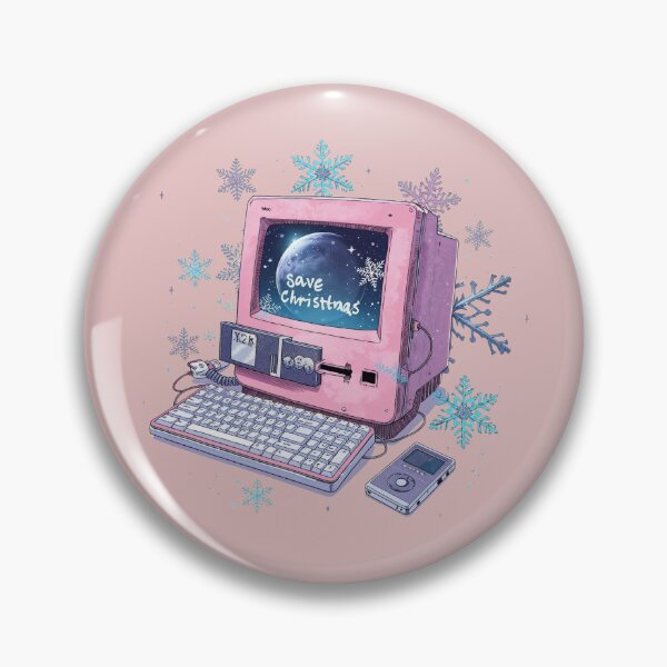 Item preview, Save Christmas – Y2K Pink Computer Retro Aesthetic Tee designed and sold by calm-style.