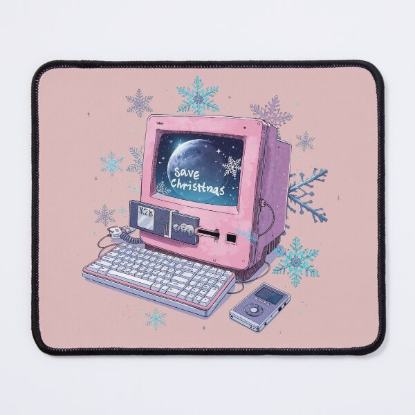 Item preview, Save Christmas – Y2K Pink Computer Retro Aesthetic Tee designed and sold by calm-style.