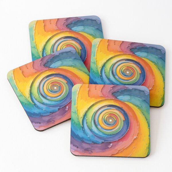 Item preview, Chromatic Vortex – Colorful Abstract Spiral Art designed and sold by GeetArtHouse.