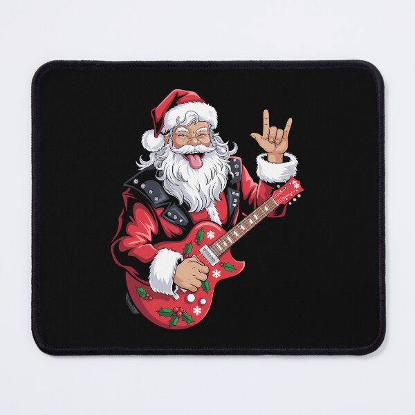 Item preview, Christmas Santa Claus Guitar Player designed and sold by cosmicncozyS.