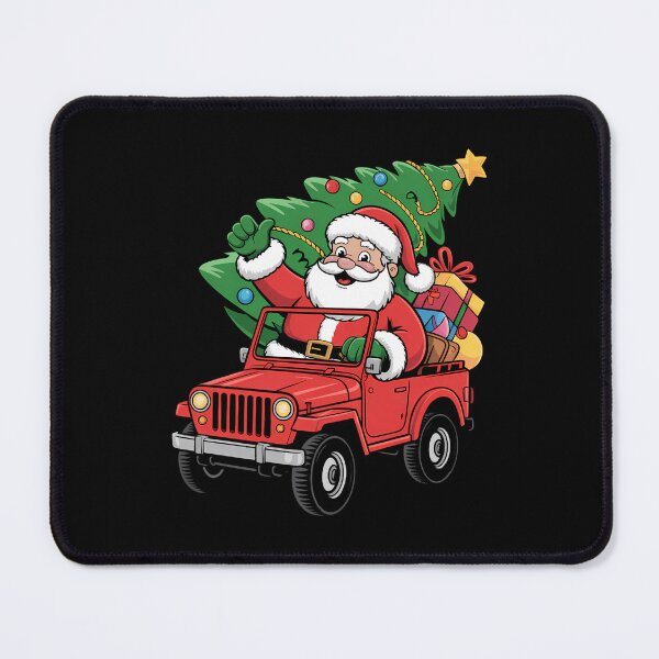 Item preview, Christmas Santa Riding Monster Truck Xmas Tree designed and sold by cosmicncozyS.