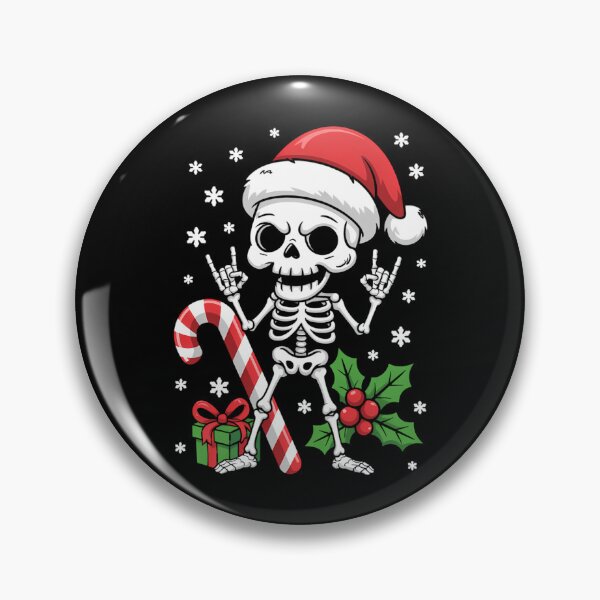 Artikelvorschau, Weihnachten Skelett Santa Rock Xmas entworfen und verkauft von savrmiller.