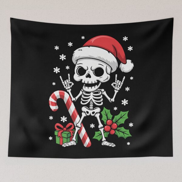 Item preview, Christmas Skeleton Santa Rock Xmas designed and sold by savrmiller.