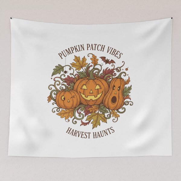 Item preview, Whimsical Pumpkin Patch Folk Art | Autumn Harvest Cozy Fall Vibes designed and sold by Wear Sculpt.