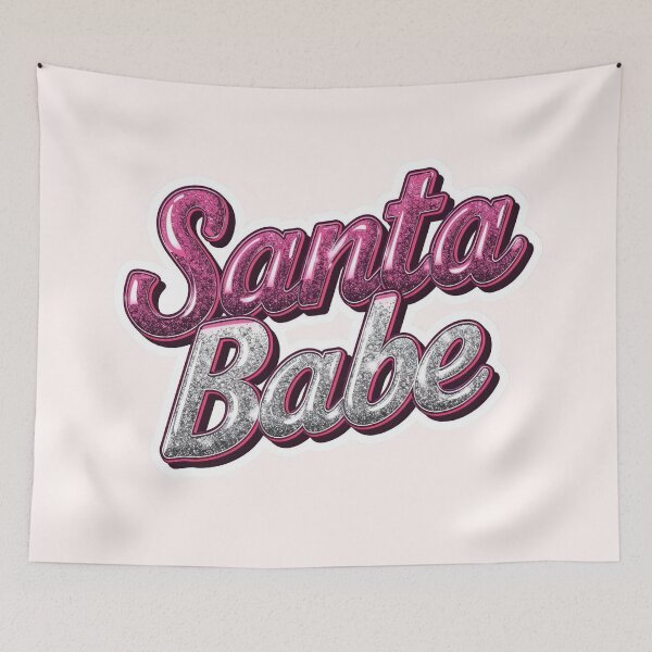 Item preview, Santa Babe – Pink Glitter Y2K Christmas Graphic Tee designed and sold by calm-style.