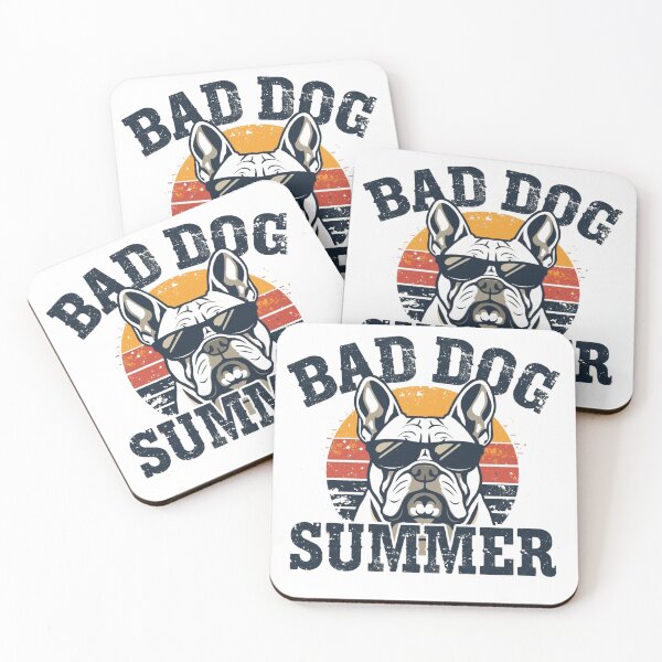 Item preview, Bad Dog Summer - Bulldog (french) designed and sold by kiwioffcuts.