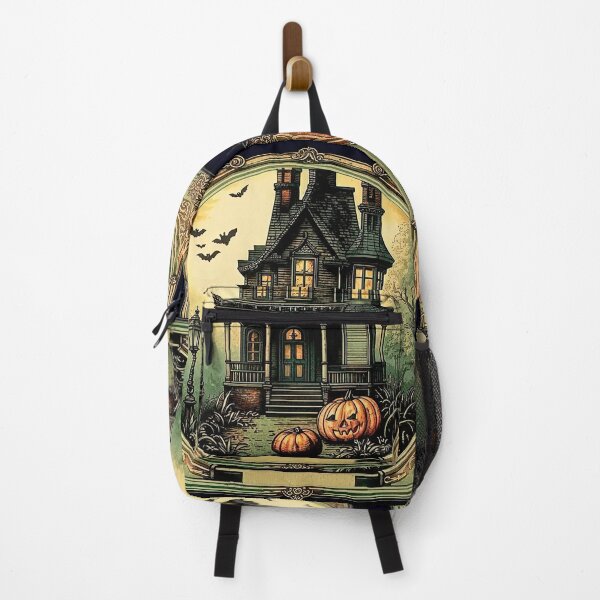 Item preview, Haunted Victorian Mansion & Jack-o’-Lanterns Halloween Art Print designed and sold by LanaGustavsson.