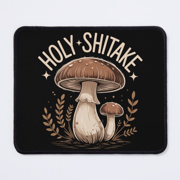 Item preview, Holy Shitake Mushroom Funny Pun Cottagecore Nature Fungus designed and sold by Inky Atlas.