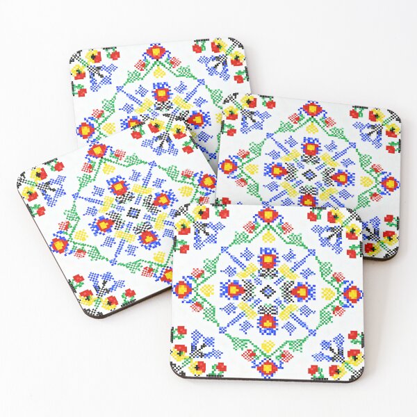 Item preview, Colorful Romanian Folk Embroidery Pattern – Vibrant Transylvanian and Maramureș Cross-Stitch Design designed and sold by Maximilianos.