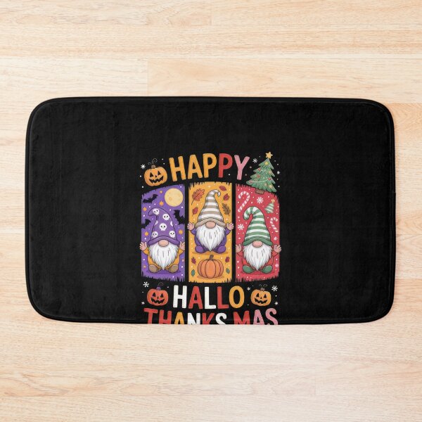 Item preview, Happy Hallothanksmas Gnomes Lover Halloween Merry Christmas designed and sold by vespira-motion.