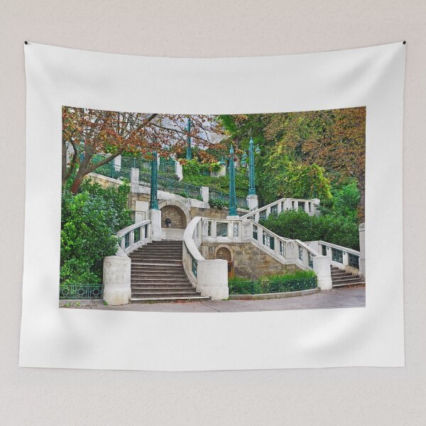 Item preview, Strudlhofstiege Vienna, architecture of historical outdoor staircase,  autumn season designed and sold by goceris.
