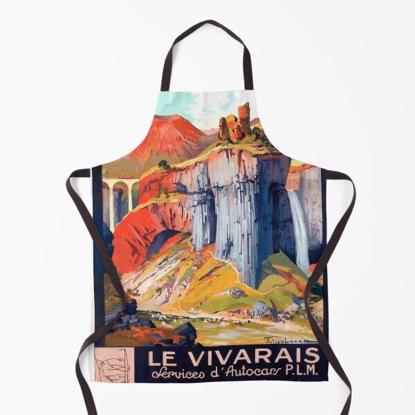 Item preview, Vintage Art Deco Travel Poster | Vivarais by PLM Railway | France Scenic Landscape | Signed by Julien Lacaze designed and sold by artofuniverse.
