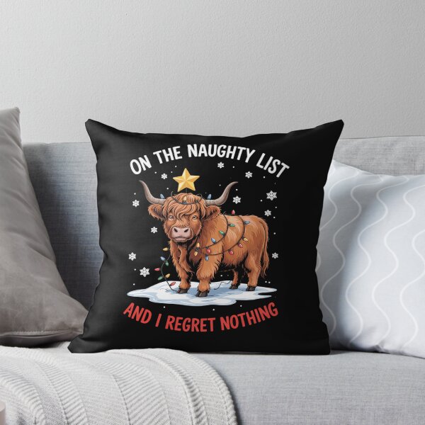 Item preview, On The Naughty List And Reget Nothing Christmas Cow designed and sold by aidenpier.