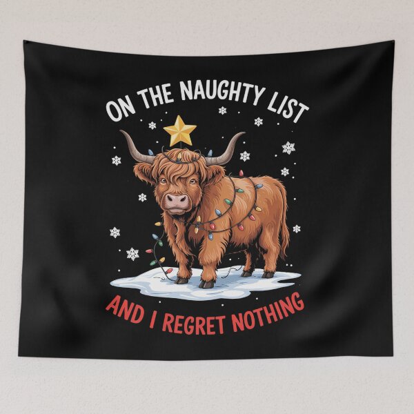 Item preview, On The Naughty List And Reget Nothing Christmas Cow designed and sold by aidenpier.