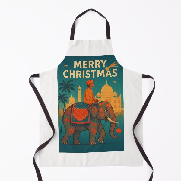 Item preview, Indian Christmas with Decorated Elephant and Taj Mahal Backdrop designed and sold by Places On Earth.