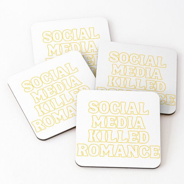 Item preview, Social Media Killed Romance Quote T-Shirt and Sticker designed and sold by DiverseDazzle.