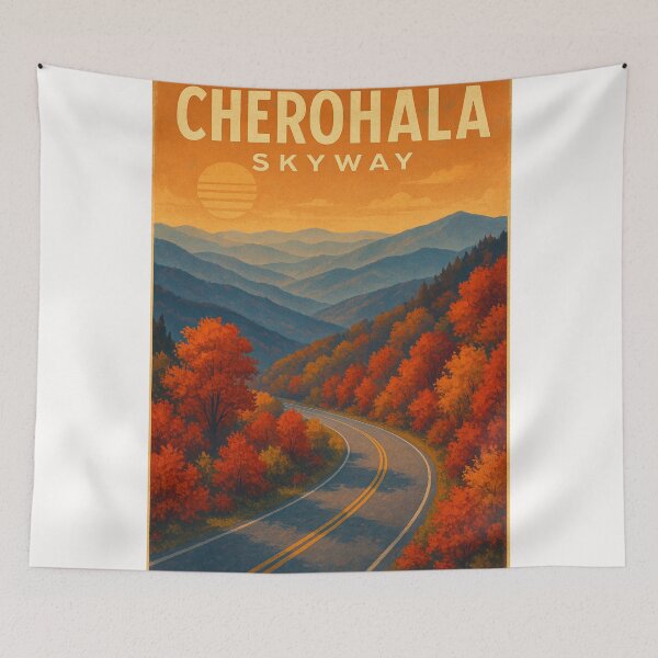 Item preview, Autumn Drive through Cherohala Skyway in the Appalachian Mountains designed and sold by Places On Earth.