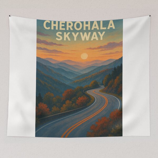Item preview, Sunset over Cherohala Skyway in the Smoky Mountains designed and sold by Places On Earth.