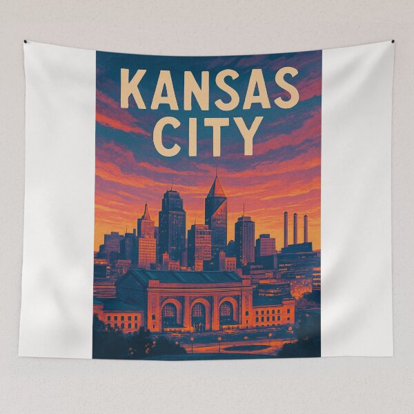 Item preview, Kansas City Skyline at Sunset with Union Station in Foreground designed and sold by Places On Earth.