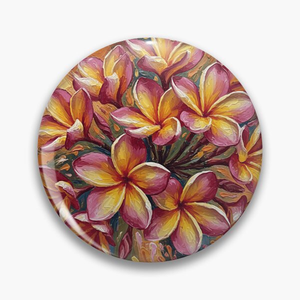 Item preview, Vibrant Sunset Harmony Abstract Bloom White Hawaiian Flower designed and sold by Star3NowForMe.