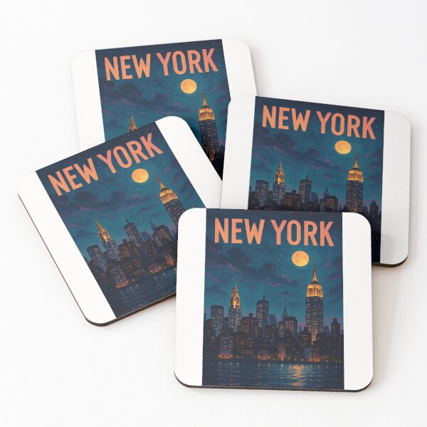 Item preview, New York City Skyline at Night with Empire State and Chrysler Buildings designed and sold by Places On Earth.